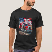 Patriotic Semi Truck T-Shirt (Vorderseite)