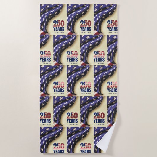 Patriotic Semiquincentennial USA 250th July 4th Strandtuch (Vorderseite)