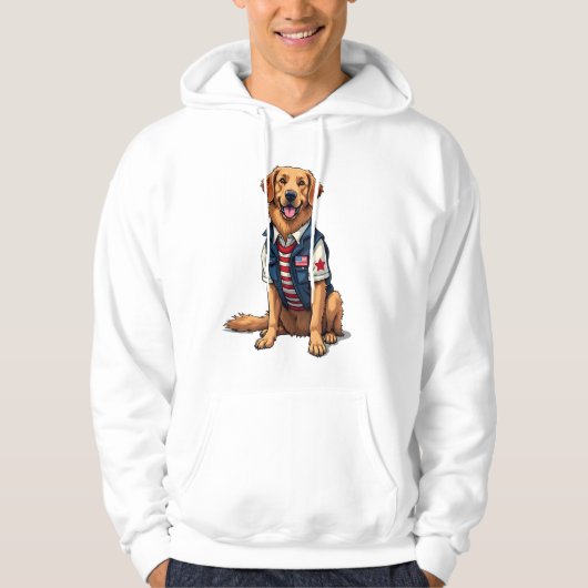 Patriotic Service Dog Golden Retriever Shirt 4 (Vorderseite)