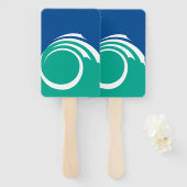 Patriotic set of hand fans with flag of Ottawa Fächer (Vorne und Hinten)