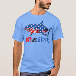 Patriotic Shark American Flag USA 4. Juli Männer T-Shirt