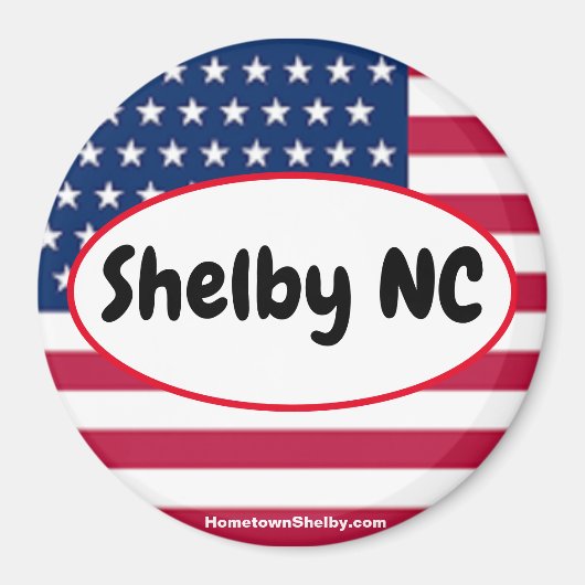 Patriotic Shelby NC Kühlschrank Magnet (Vorne)