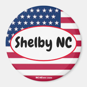 Patriotic Shelby NC Kühlschrank Magnet