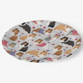 Patriotic Sheltie Shetland Sheepdog Paper Teller (Schrägansicht)