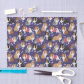 Patriotic Sheltie Shetland Sheepdog Seidenpapier (Handwerk)