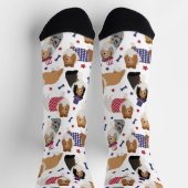 Patriotic Sheltie Shetland Sheepdog Socken (Oben)