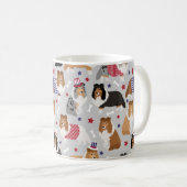 Patriotic Sheltie Shetland Sheepdog Tasse (VorderseiteRechts)