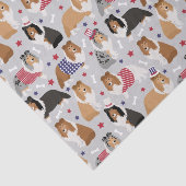 Patriotic Sheltie Shetland Sheepdog Tissue Paper Seidenpapier (Ausschnitt)