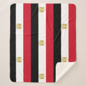 Patriotic Sherpa Blanket mit ägyptischer Flagge Sherpadecke (Vorderseite)