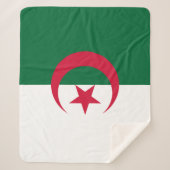 Patriotic Sherpa Blanket mit algerischer Flagge Sherpadecke (Vorderseite)