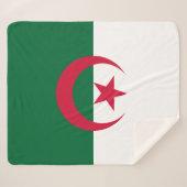 Patriotic Sherpa Blanket mit algerischer Flagge Sherpadecke (Vorderseite (Horizontal))