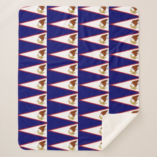 Patriotic Sherpa Blanket mit amerikanischer Samoa- Sherpadecke (Vorderseite)