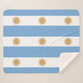 Patriotic Sherpa Blanket mit argentinischer Flagge Sherpadecke (Vorderseite (Horizontal))