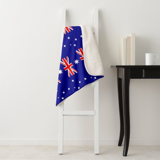 Patriotic Sherpa Blanket mit australischer Flagge Sherpadecke (Beispiel)