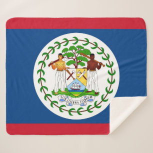 Patriotic Sherpa Blanket mit Belize-Flagge Sherpadecke