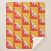 Patriotic Sherpa Blanket mit Bhutan-Flagge Sherpadecke (Vorderseite)
