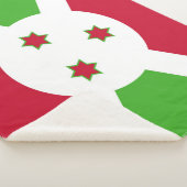 Patriotic Sherpa Blanket mit Burundi-Flagge Sherpadecke (3/4)