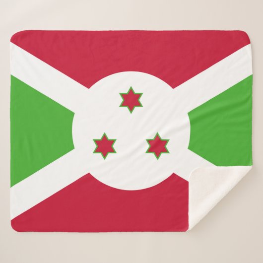 Patriotic Sherpa Blanket mit Burundi-Flagge Sherpadecke (Vorderseite (Horizontal))