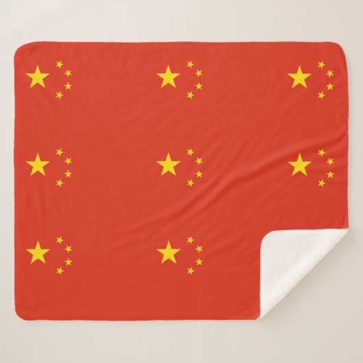 Patriotic Sherpa Blanket mit China Sherpadecke (Vorderseite (Horizontal))
