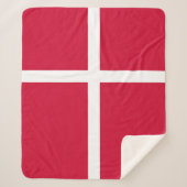 Patriotic Sherpa Blanket mit dänischer Flagge Sherpadecke (Vorderseite)