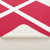 Patriotic Sherpa Blanket mit dänischer Flagge Sherpadecke (3/4)