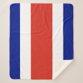 Patriotic Sherpa Blanket mit der Flagge Costa Rica Sherpadecke (Vorderseite)