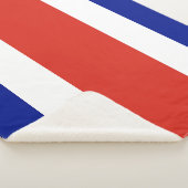 Patriotic Sherpa Blanket mit der Flagge Costa Rica Sherpadecke (3/4)
