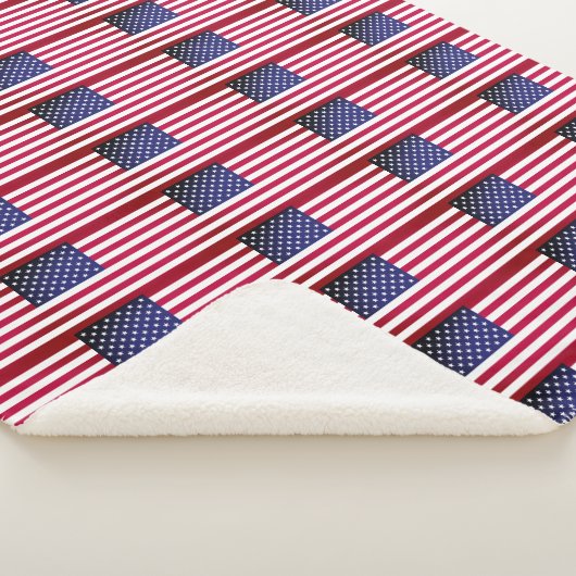 Patriotic Sherpa Blanket mit der Flagge der USA Sherpadecke (3/4)