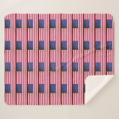 Patriotic Sherpa Blanket mit der Flagge der USA Sherpadecke (Vorderseite (Horizontal))