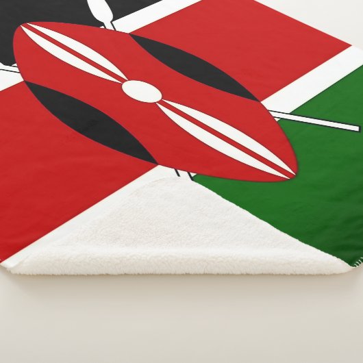 Patriotic Sherpa Blanket mit der Flagge Kenias Sherpadecke (3/4)