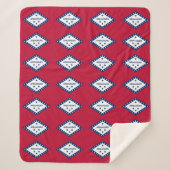 Patriotic Sherpa Blanket mit der Flagge von Arkans Sherpadecke (Vorderseite)