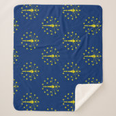 Patriotic Sherpa Blanket mit der Flagge von Indian Sherpadecke (Vorderseite)