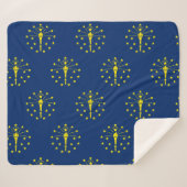 Patriotic Sherpa Blanket mit der Flagge von Indian Sherpadecke (Vorderseite (Horizontal))