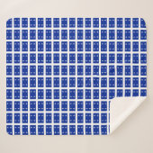 Patriotic Sherpa Blanket mit der Flagge von Quebec Sherpadecke (Vorderseite (Horizontal))