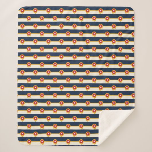 Patriotic Sherpa Blanket mit der Flagge von Tulsa Sherpadecke (Vorderseite)