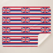 Patriotic Sherpa Blanket mit Fahne Hawaii Sherpadecke (Vorderseite (Horizontal))