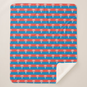 Patriotic Sherpa Blanket mit Fahne von Kansas City Sherpadecke