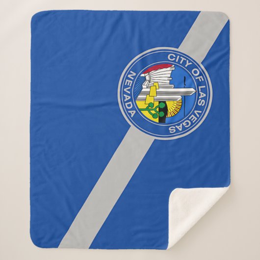 Patriotic Sherpa Blanket mit Fahne von Las Vegas Sherpadecke (Vorderseite)