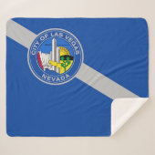 Patriotic Sherpa Blanket mit Fahne von Las Vegas Sherpadecke (Vorderseite (Horizontal))