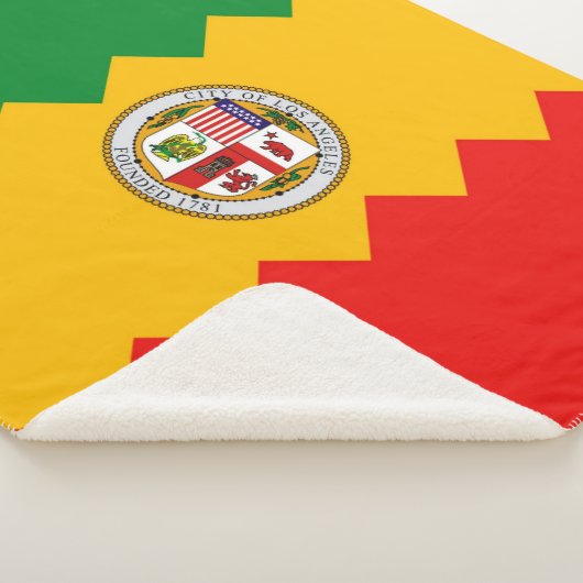 Patriotic Sherpa Blanket mit Fahne von Los Angeles Sherpadecke (3/4)