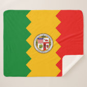 Patriotic Sherpa Blanket mit Fahne von Los Angeles Sherpadecke (Vorderseite (Horizontal))
