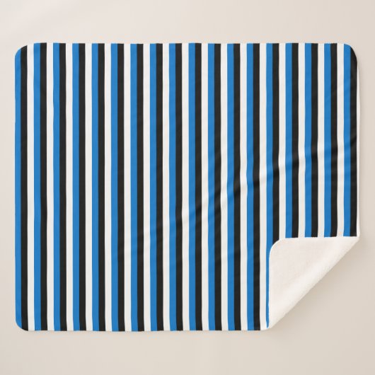 Patriotic Sherpa Blanket mit Flagge Estlands Sherpadecke (Vorderseite (Horizontal))