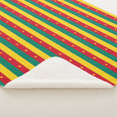 Patriotic Sherpa Blanket mit Flagge Kameruns Sherpadecke (3/4)