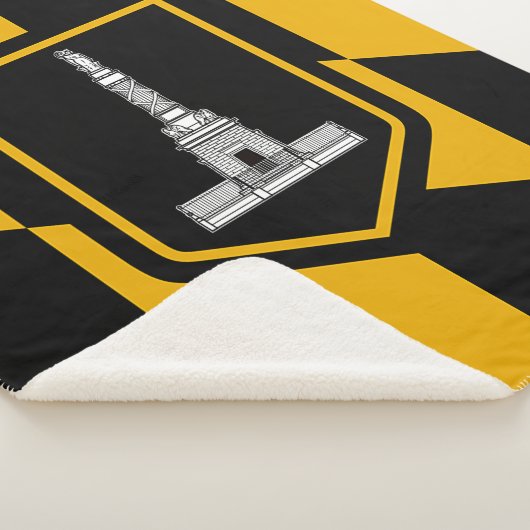 Patriotic Sherpa Blanket mit Flagge von Baltimore Sherpadecke (3/4)