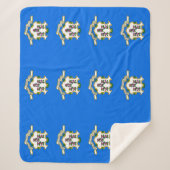 Patriotic Sherpa Blanket mit Flagge von Connecticu Sherpadecke (Vorderseite)