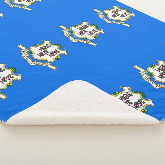 Patriotic Sherpa Blanket mit Flagge von Connecticu Sherpadecke (3/4)