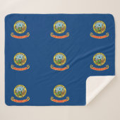 Patriotic Sherpa Blanket mit Flagge von Idaho Sherpadecke (Vorderseite (Horizontal))