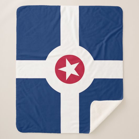 Patriotic Sherpa Blanket mit Flagge von Indianapol Sherpadecke (Vorderseite)