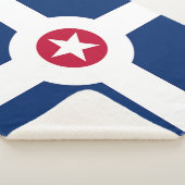 Patriotic Sherpa Blanket mit Flagge von Indianapol Sherpadecke (3/4)