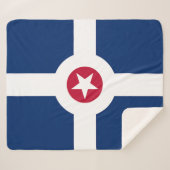 Patriotic Sherpa Blanket mit Flagge von Indianapol Sherpadecke (Vorderseite (Horizontal))